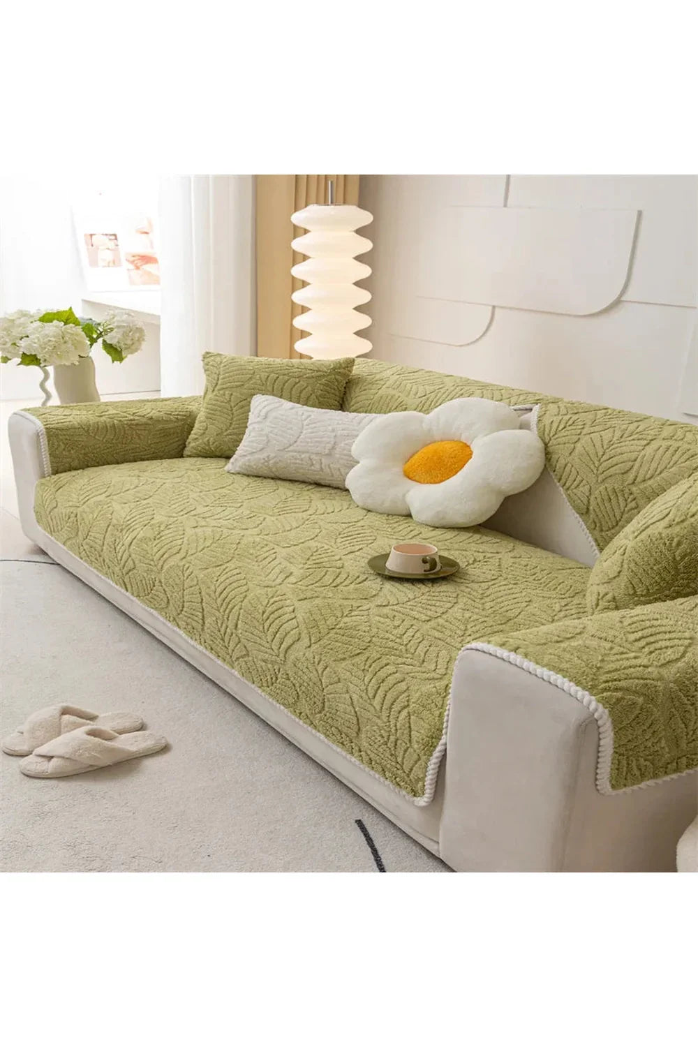 Ästhetischer Sofaüberzug im Nordic-Stil