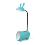 Kreative LED-Schreibtischlampe mit Stiftehalter im Hasen-Design
