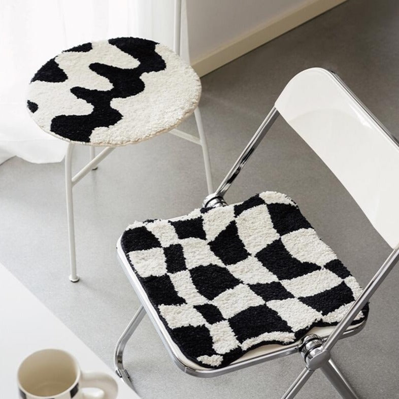 Wavy Grid Sitzkissen