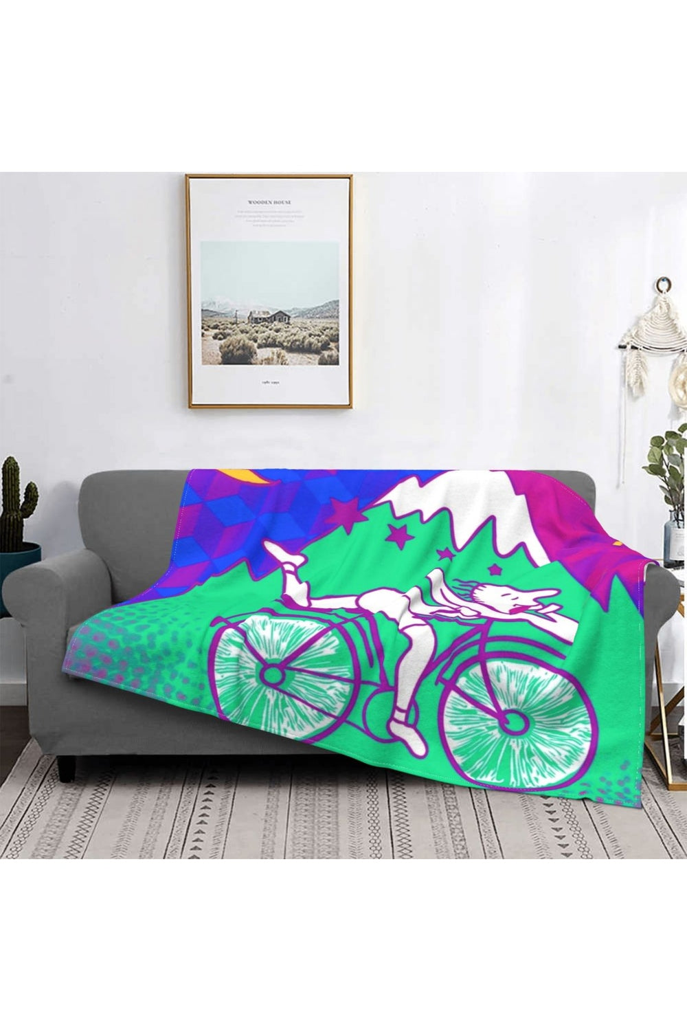 Hoffman Bicycle Day Throw Blanket