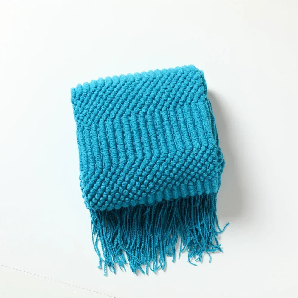 Nordic Style Knitted Blanket