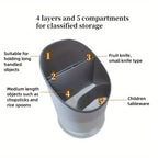 OrgaClean Cutlery Holder with Draining Function
