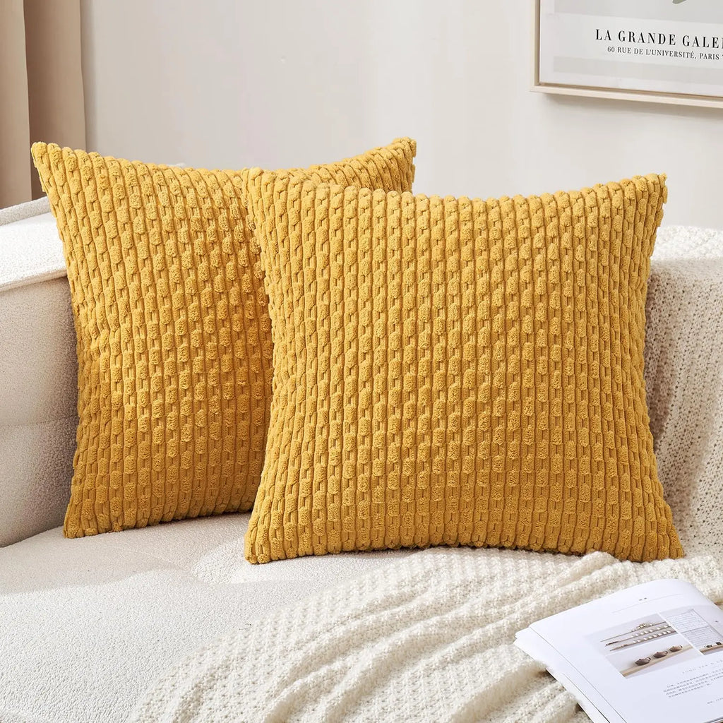 Boho Ribbed Corduroy Cushion Cover