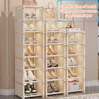 Space-Saving Metal Frame Shoe Rack
