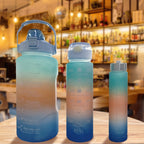 Wasserflasche mit Zeitmarkierung