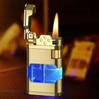 Windfestes Gasfeuerzeug mit blauer Flamme