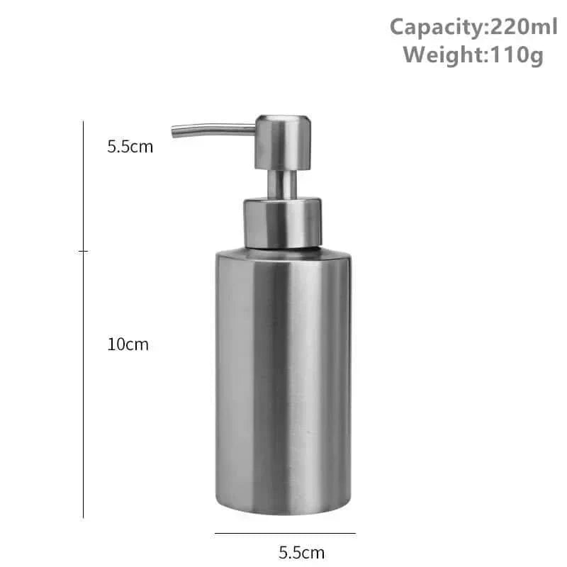 Eleganter Seifenspender mit Handpumpe aus Edelstahl
