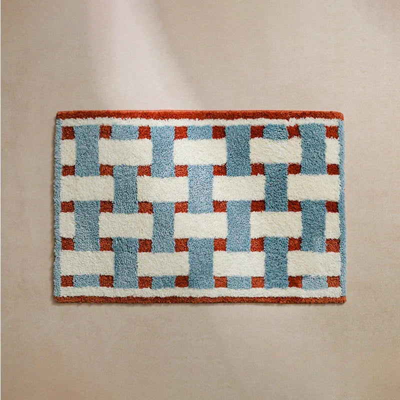 HeritageStep Bath Mat – Retro Bathroom Mat with Anti-Slip Coating & Soft Plush