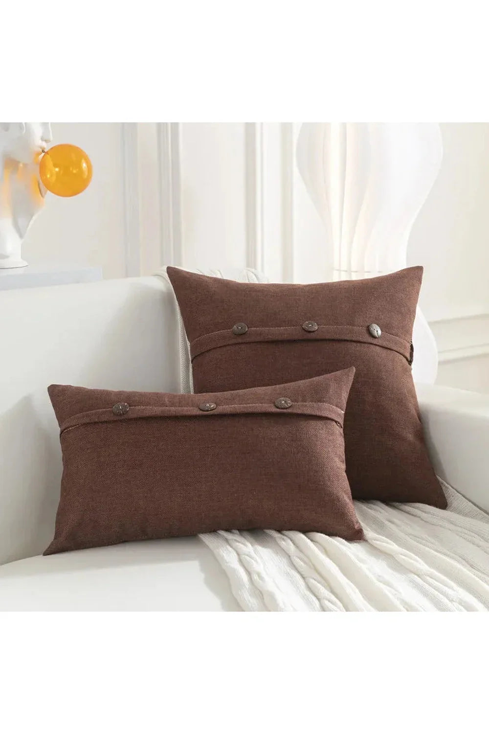 Nordic Button Pillowcase