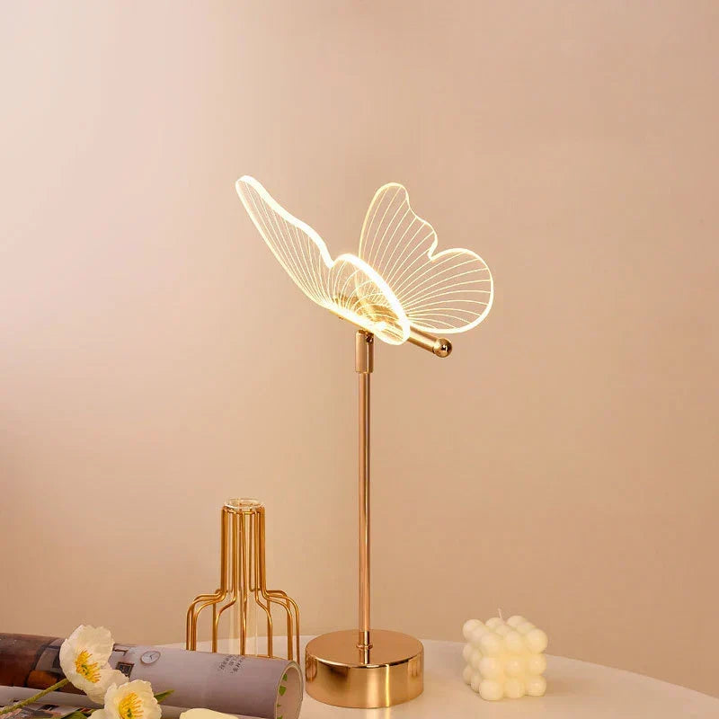 Schmetterling-LED-Tischlampe im Retro-Design