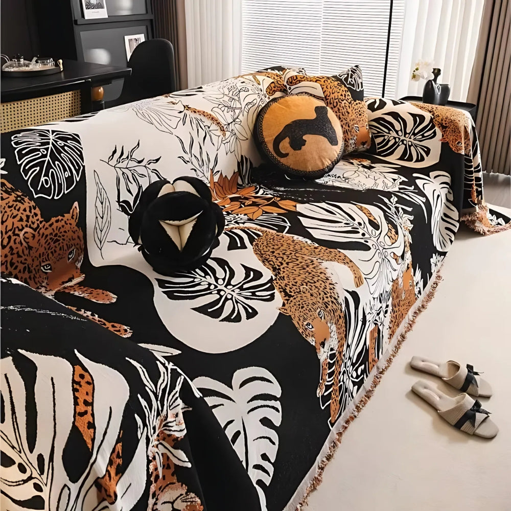 Savara Leopard Sofa Throw Blanket