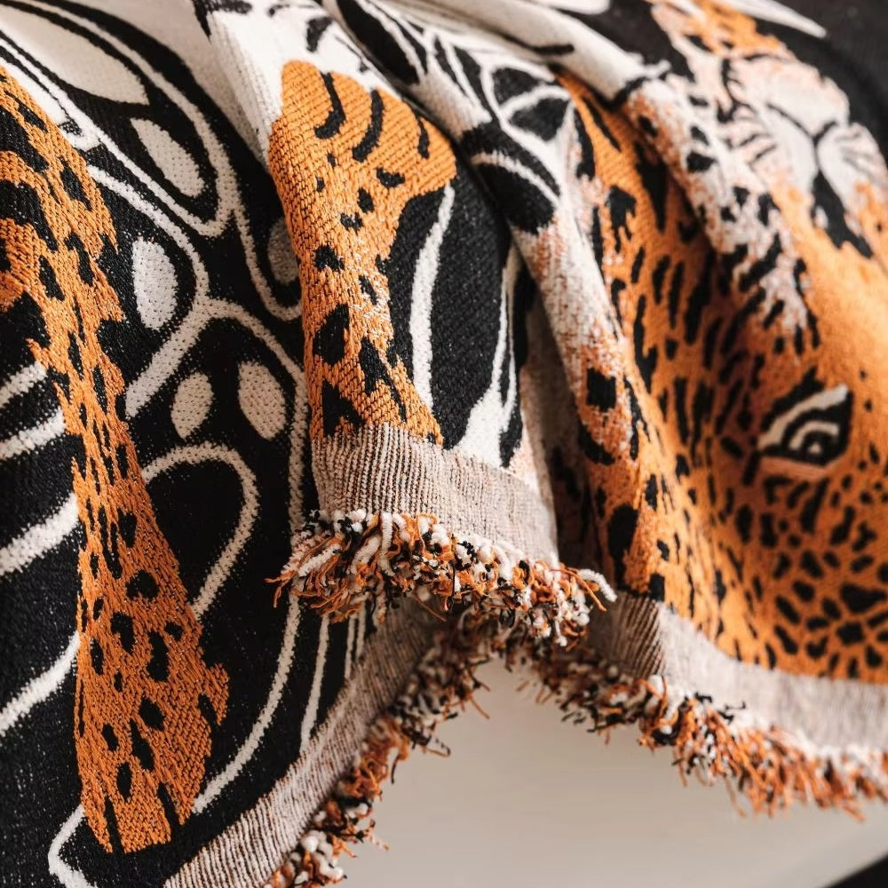 Savara Leopard Sofa Throw Blanket