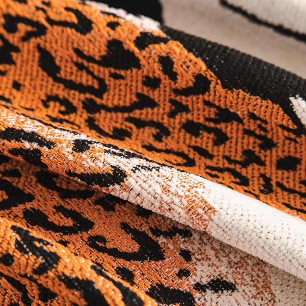 Savara Leopard Sofa Throw Blanket