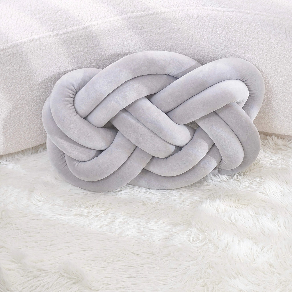 Decorative Cushion | Knotted Geometric Design | Washable Polyester | 40×30 cm