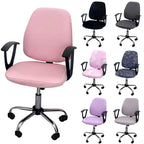 2-piece Split Office Rose Chair Covers