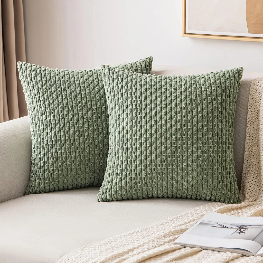 Boho Ribbed Corduroy Cushion Cover