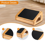 Wooden Under-Desk Footrest – Ergonomic Leg Support