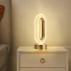 Kristall-LED-Tischleuchte: Dimmbar, USB-Ladefunktion, Touch- & Fernbedienung