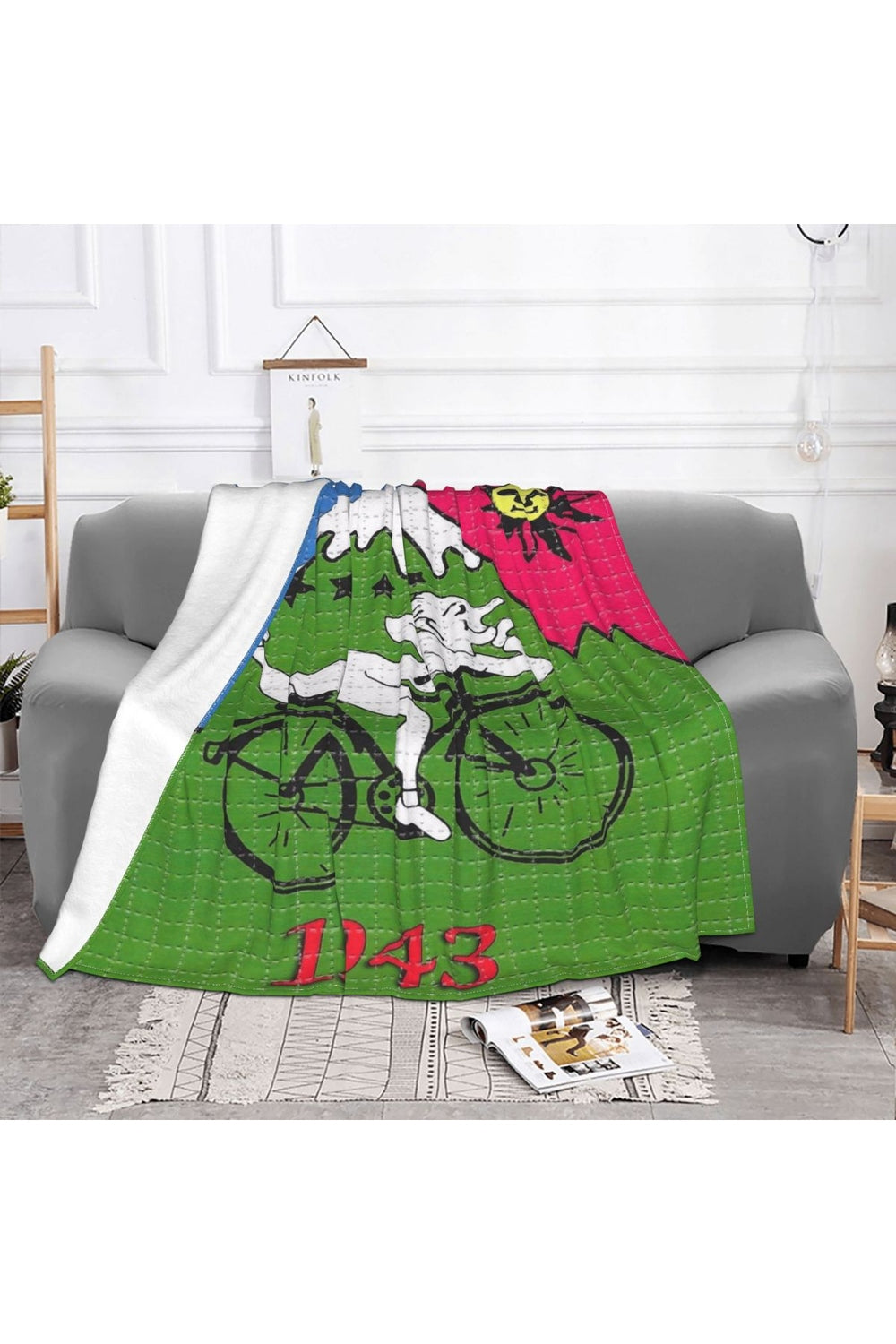 Hoffman Bicycle Day Throw Blanket