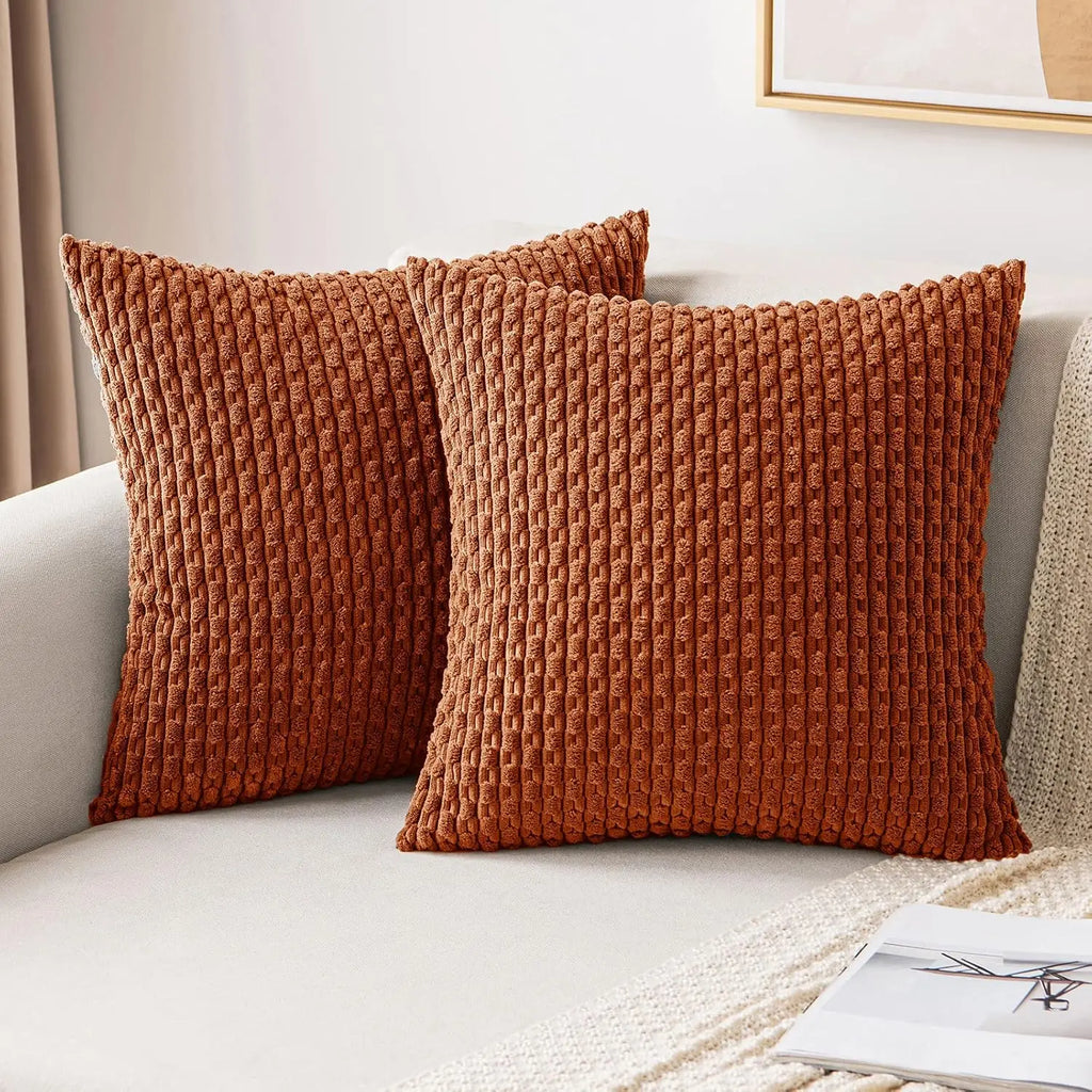 Boho Ribbed Corduroy Cushion Cover