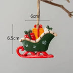 Klassische Weihnachtsdekoration – Hängende Weihnachtsstrümpfe mit Elch-Design