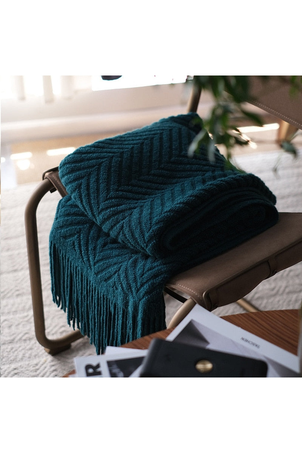 Zack Pattern Dark Academia Blanket