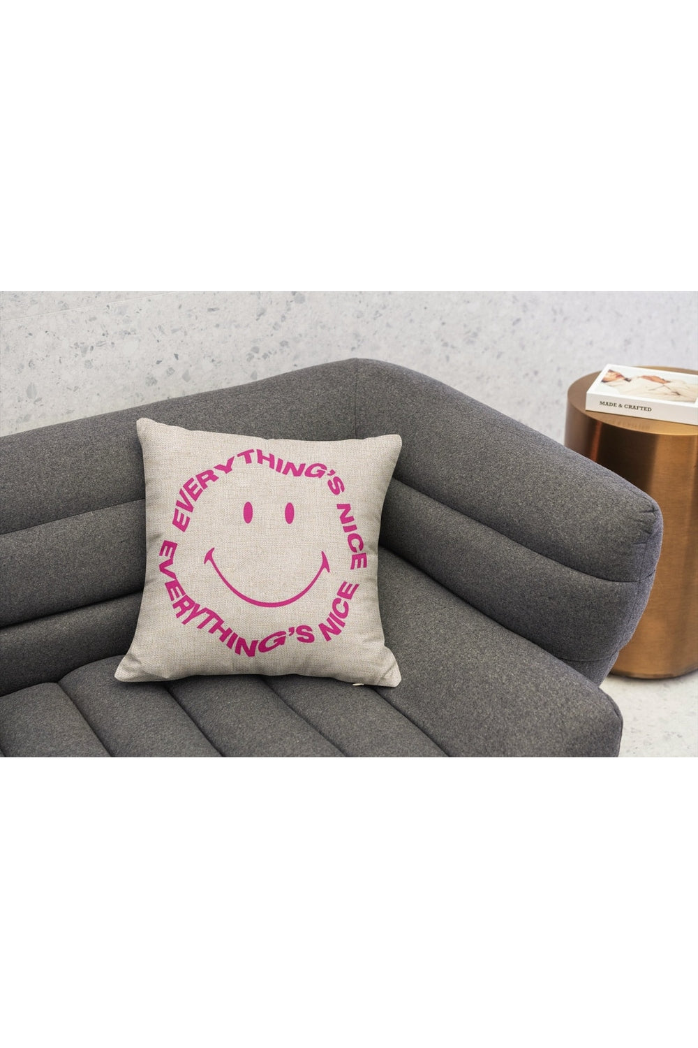 Rosa Quadrat Decorative Pillowcase