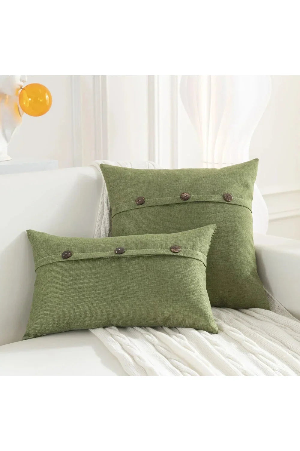 Nordic Button Pillowcase