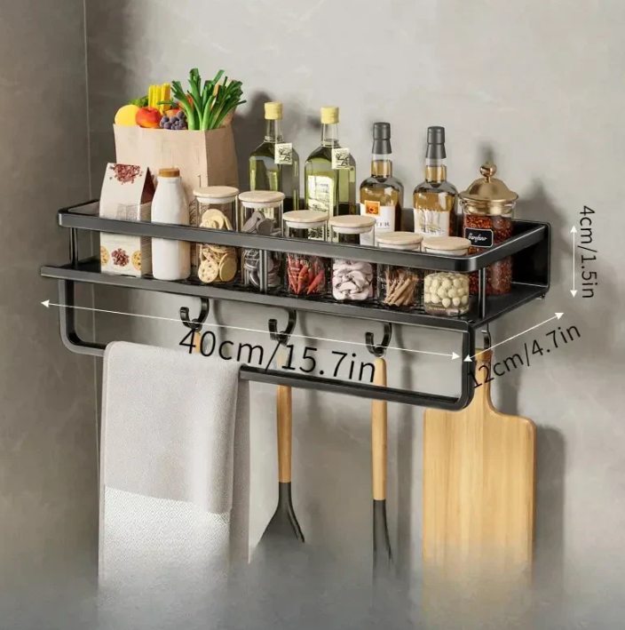 Modern Gray Kitchen Shelf