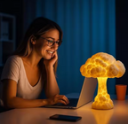 Mushroom LED Warm White Table Lamp