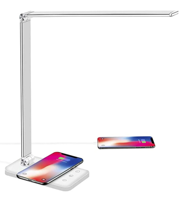 Zeitgenössische verstellbare LED-Tischleuchte mit Ladefunktion