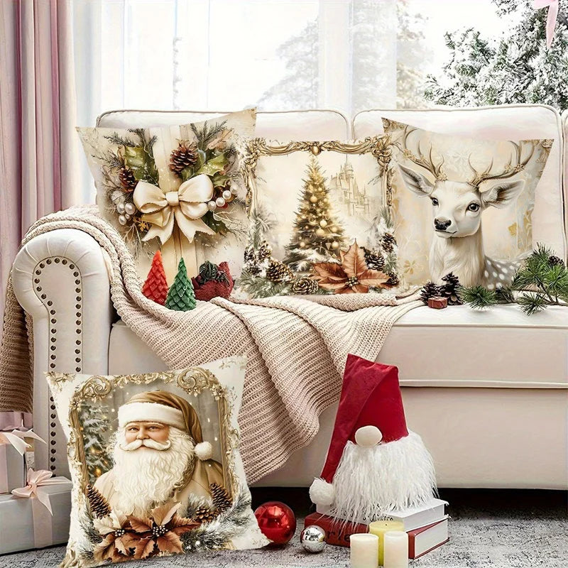 Christmas Cushion Covers Set of 4