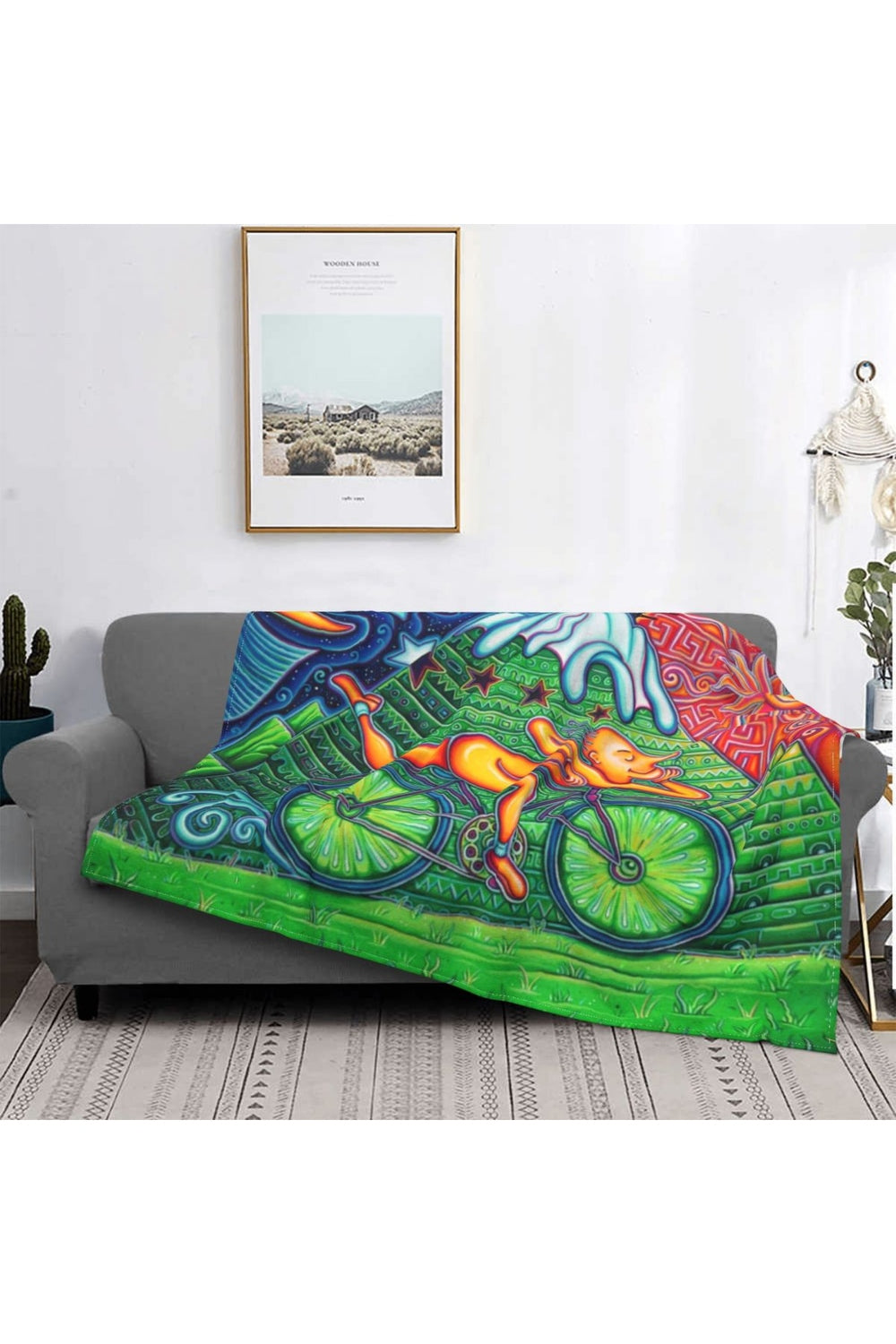 Hoffman Bicycle Day Throw Blanket