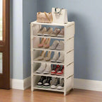 Space-Saving Metal Frame Shoe Rack