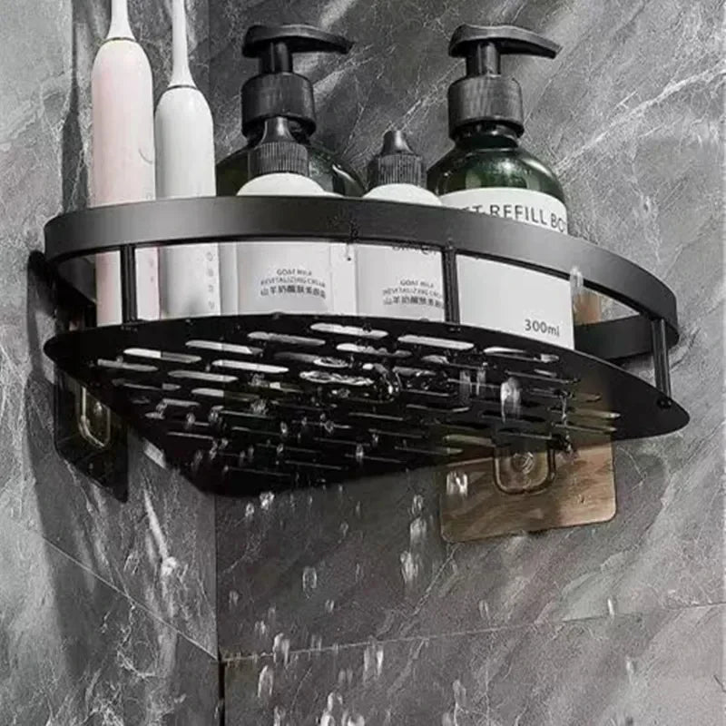 Eckregal aus Aluminium – platzsparender Badezimmer-Organizer ohne Bohren