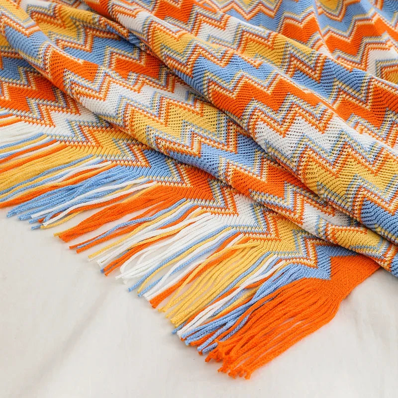 CasaLoom Boho Blanket with Fringes