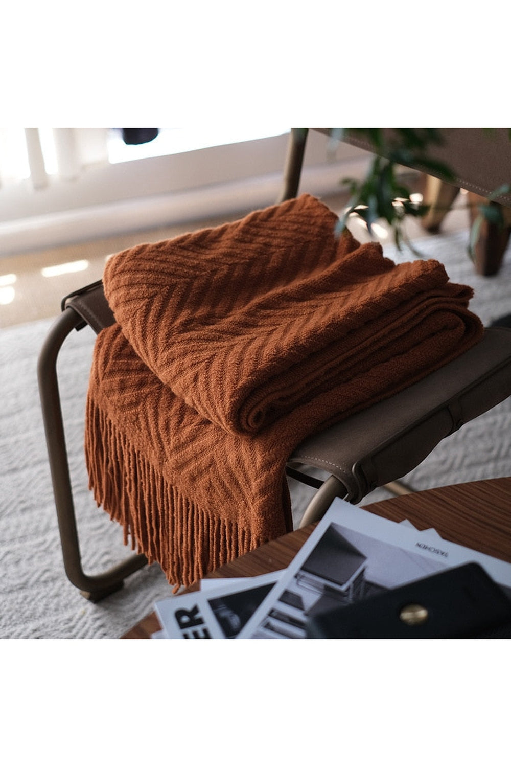 Zack Pattern Dark Academia Blanket