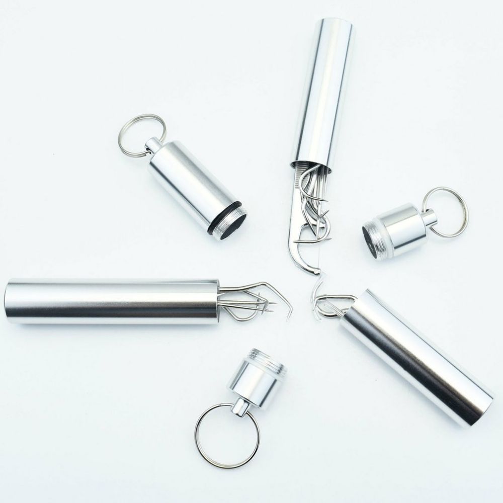 7-teiliges Zahnstocher-Set aus Edelstahl