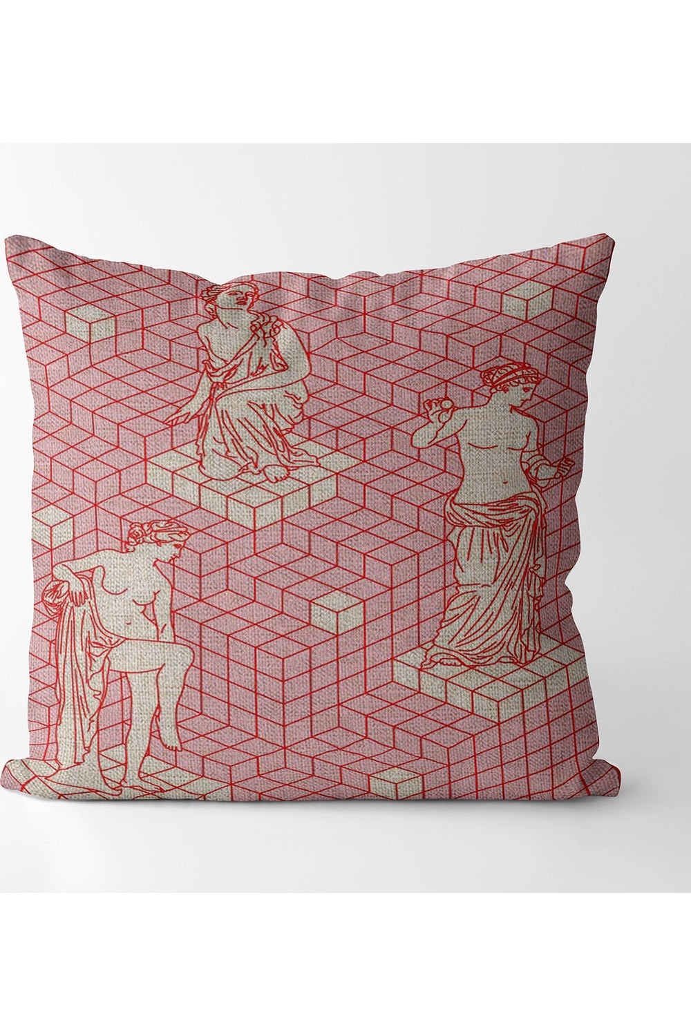 Rosa Quadrat Decorative Pillowcase