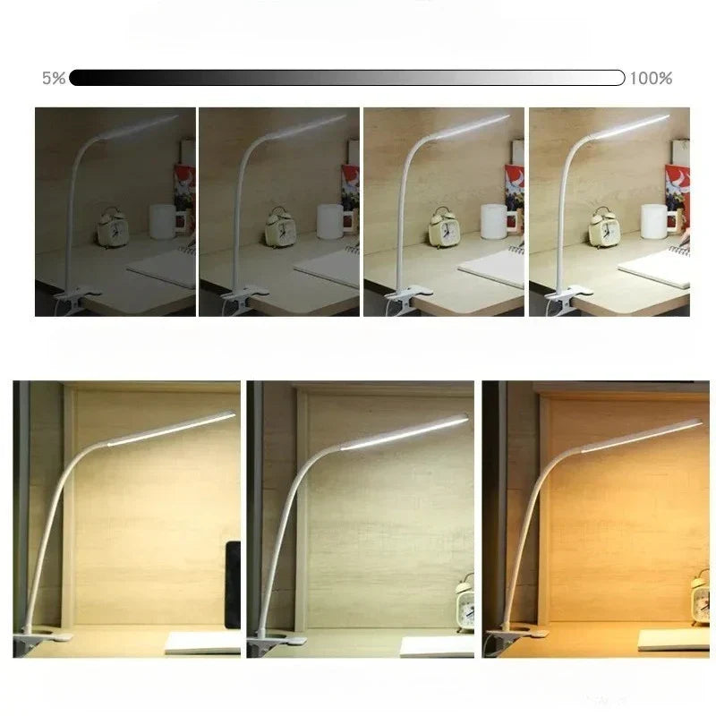 LumaFlex LED Clamp Light - 3 Light Colors & 10 Brightness Levels