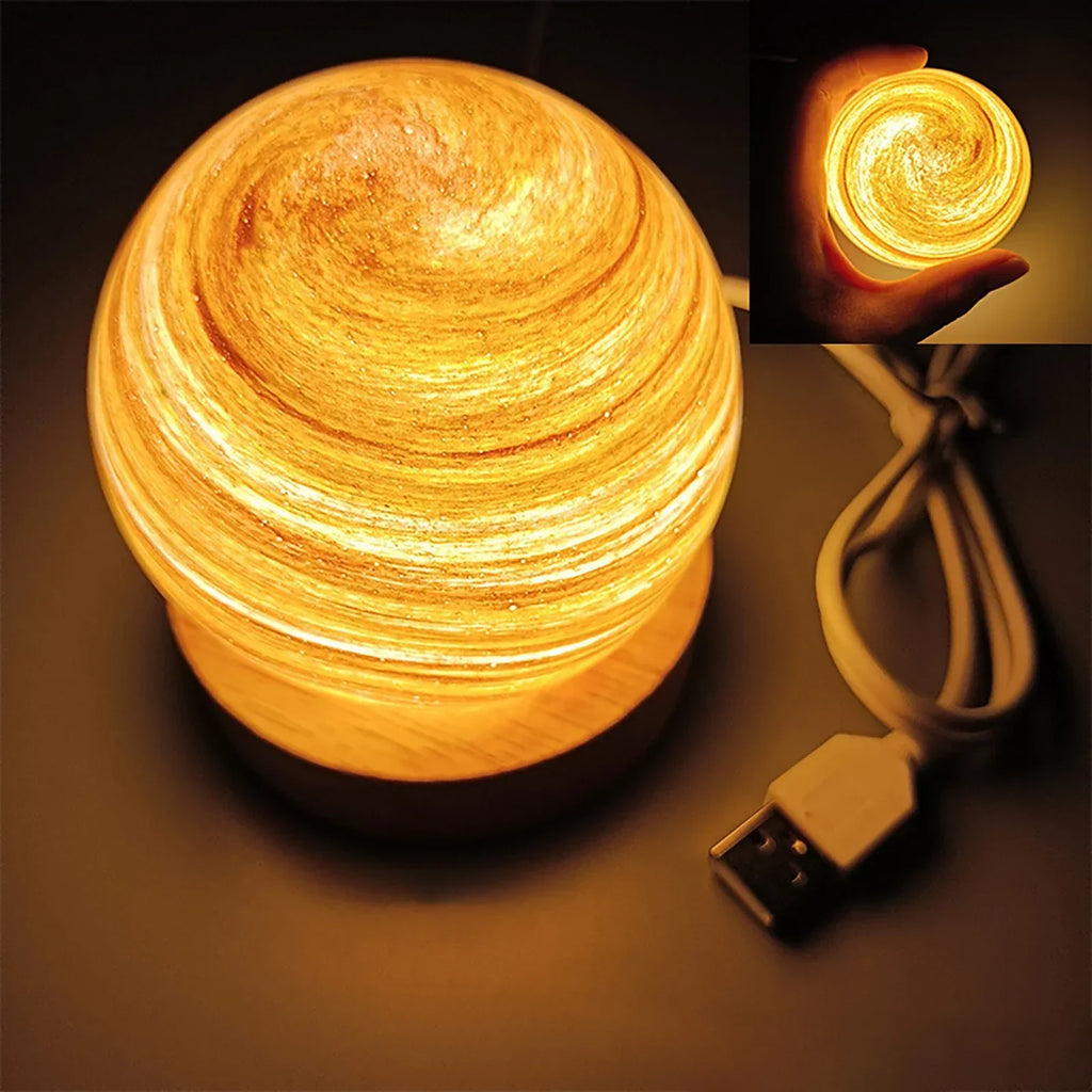 3D-Kristallplaneten-Nachtlicht