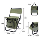 Portable Folding Outdoor Stool with Built-in Cooling Bag
