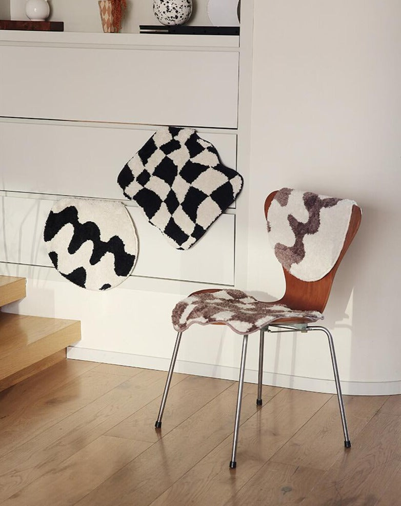 Wavy Grid Sitzkissen