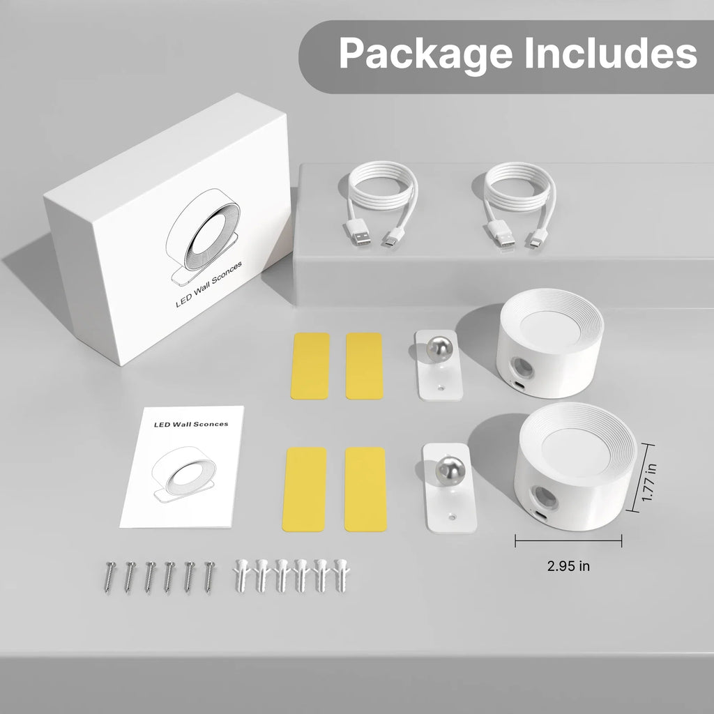 Verstellbare LED-Wandleuchte mit Touch-Steuerung
