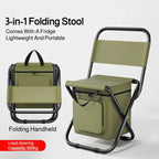 Portable Folding Outdoor Stool with Built-in Cooling Bag