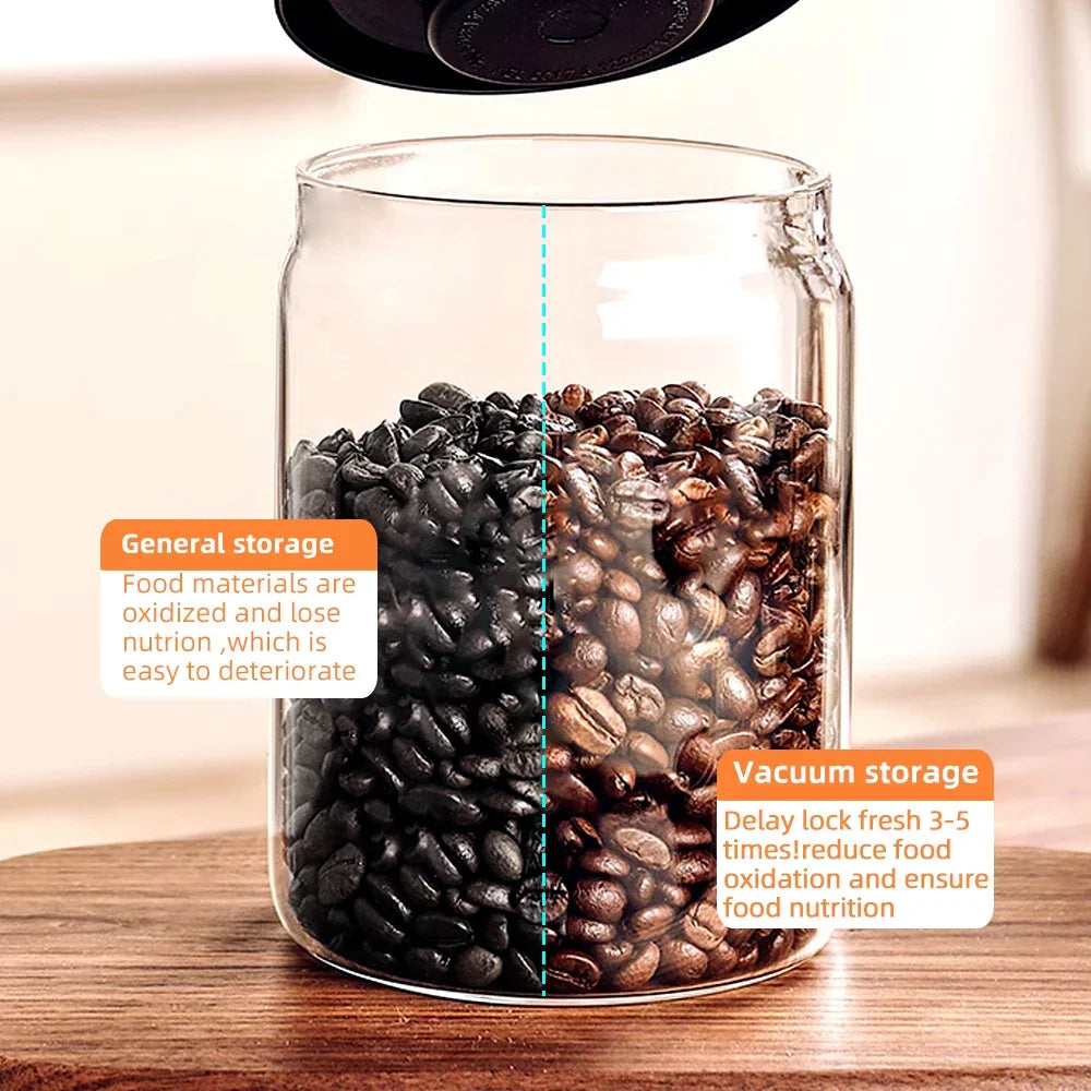 Vacuum Storage Jar Made of Borosilicate Glass