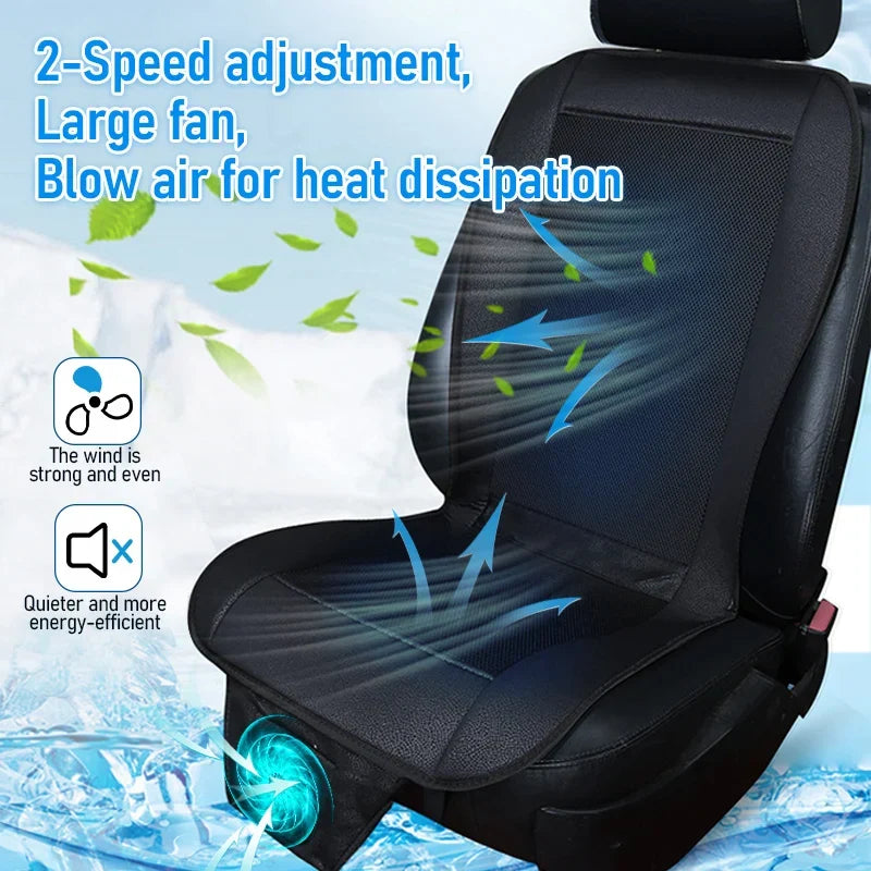 DC 12V 3D Auto-Sitzkissen mit Belüftung | 8-Lüfter Sommer-Sitzauflage