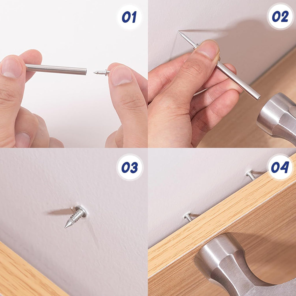 Sockelleisten-Nagelset – Doppelkopf-System 100 Stück
