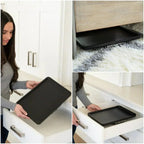 Adjustable Sofa Arm Tray Table for Drinks, Snacks & Remote Control Storage