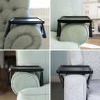 Adjustable Sofa Arm Tray Table for Drinks, Snacks & Remote Control Storage